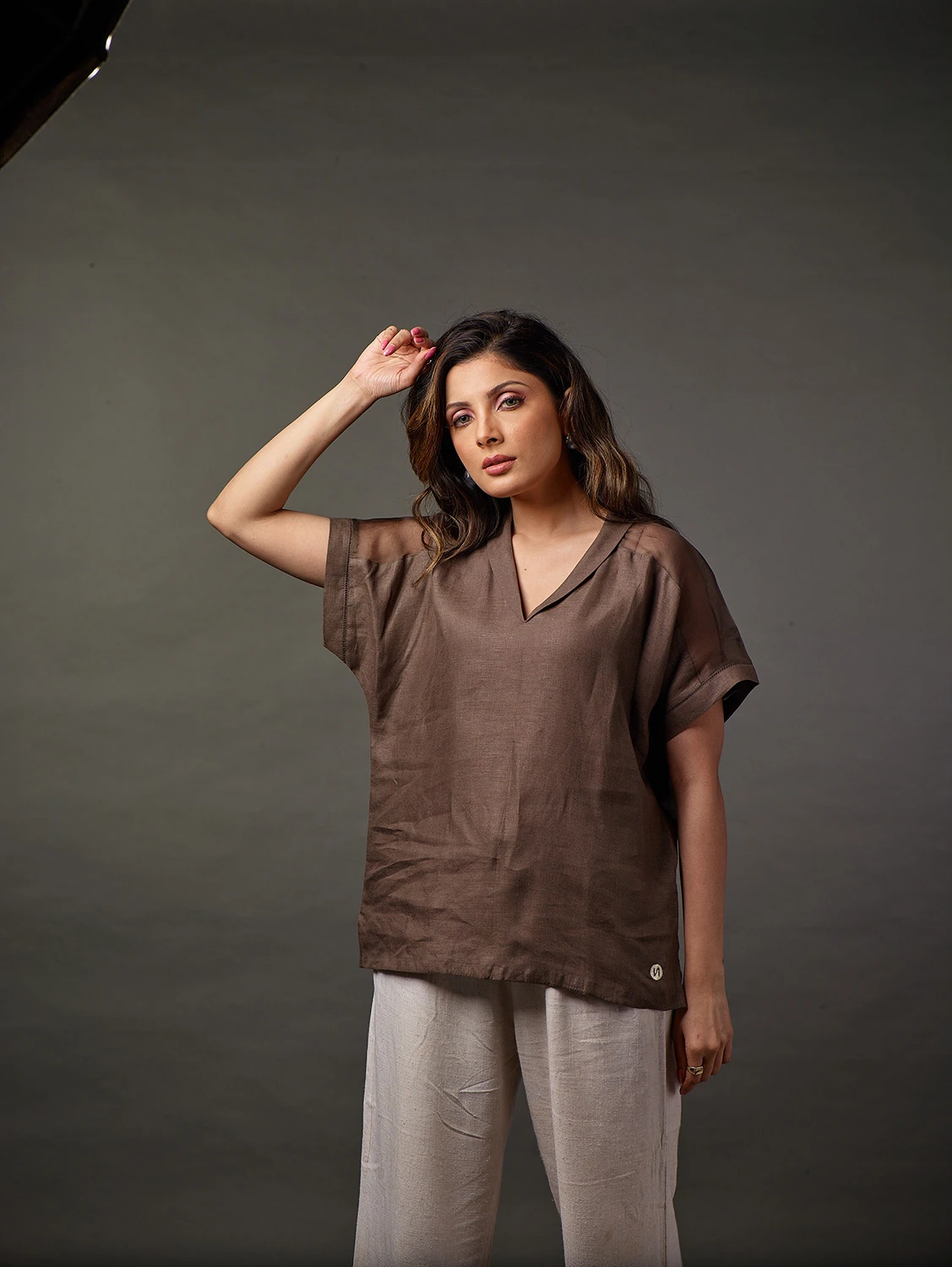 Women's linen dresses and tops hover